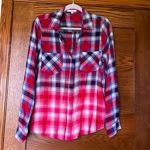 Flannel pattern blouse